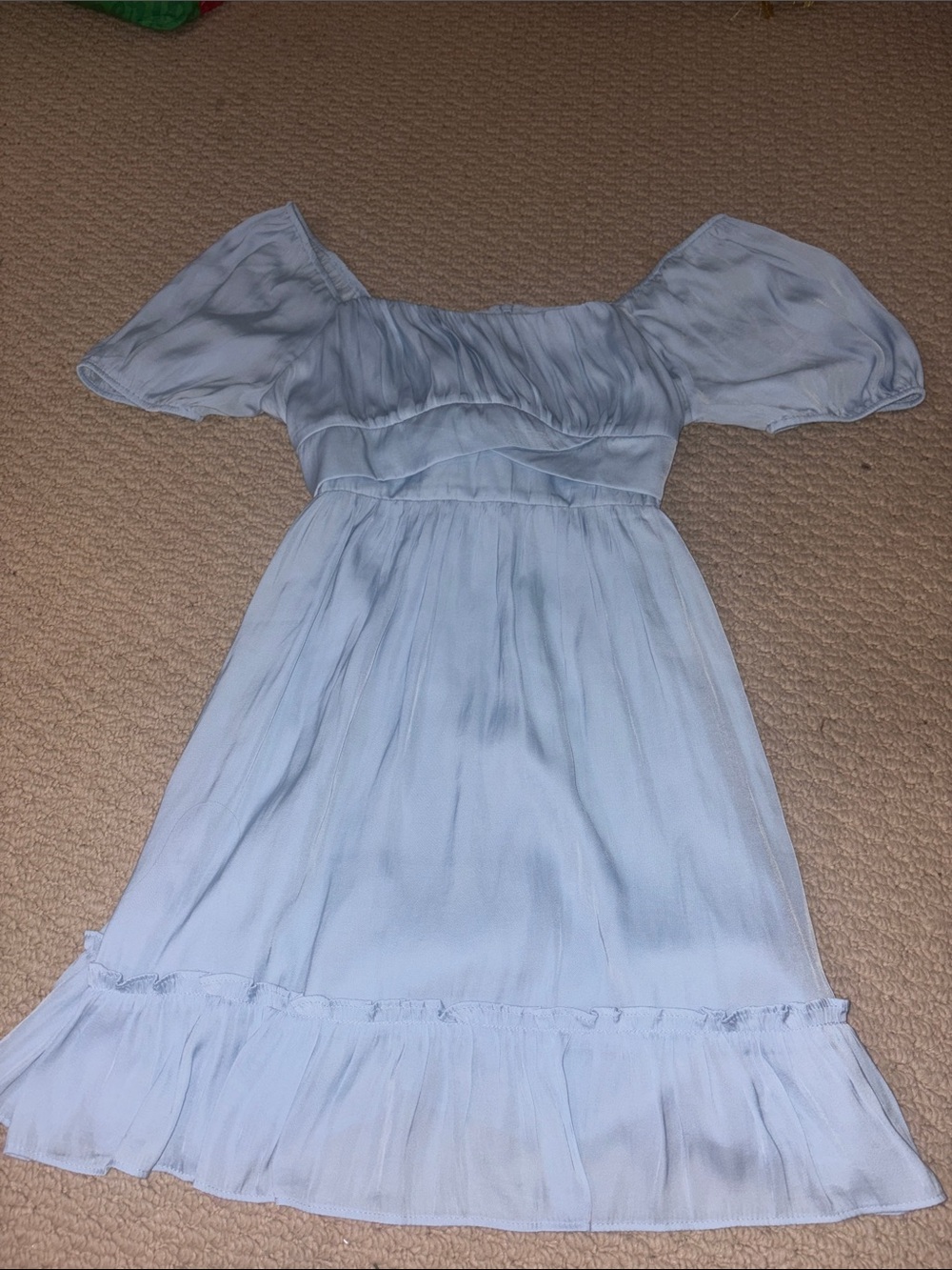 Altar'd State Light Blue Off-Shoulder Ruffle Dress Fits like a medium!